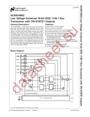 SCAN162602SM/NOPB datasheet  